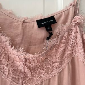 Pink lace camisole